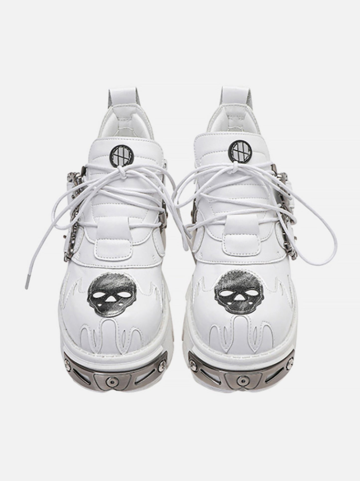 Kicksteria - Dark Metal Heavy-soled Small Leather Shoes-kicksteria.com