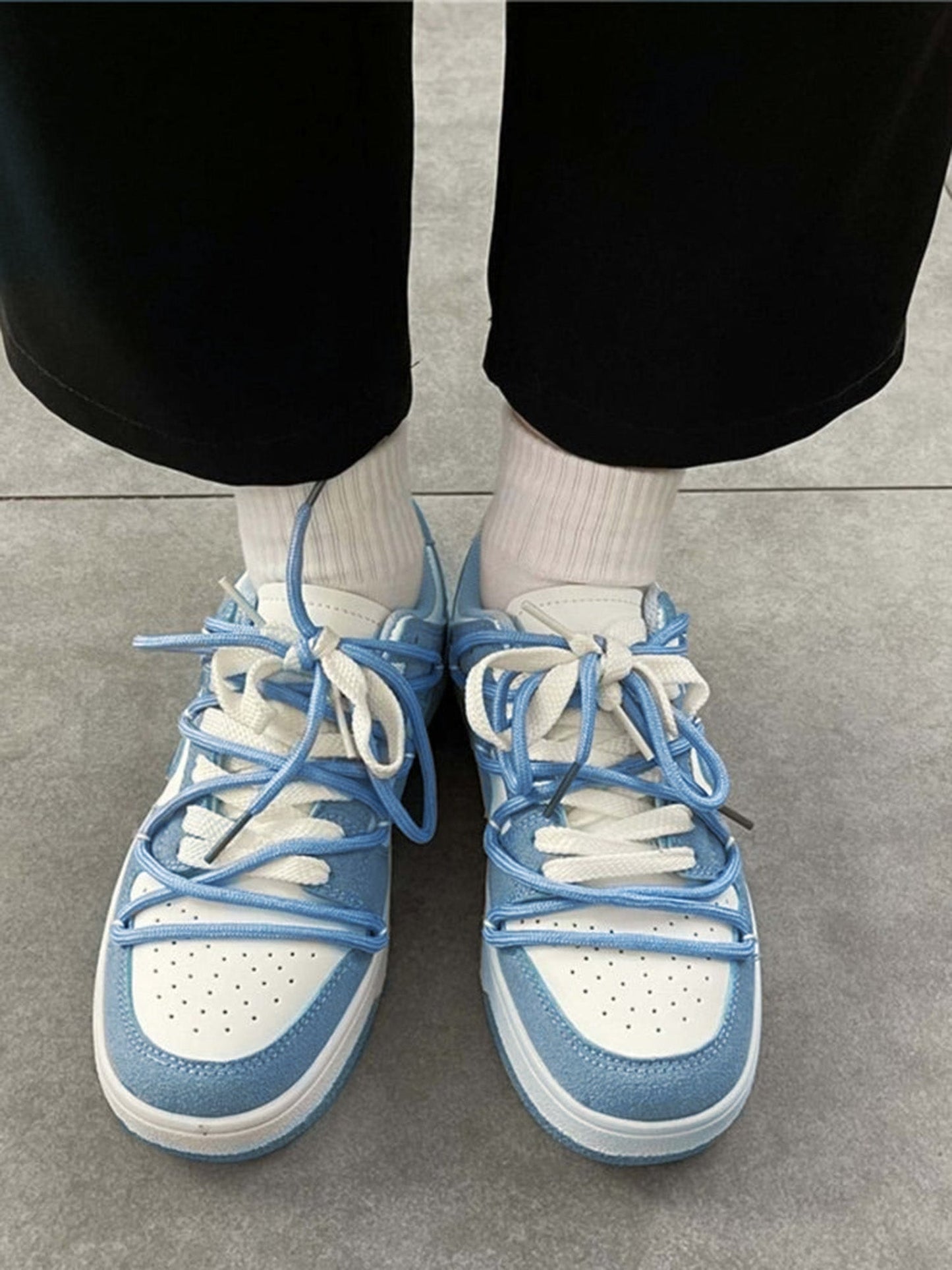 Kicksteria - Haze Blue Love Breathable Board Shoes-kicksteria.com