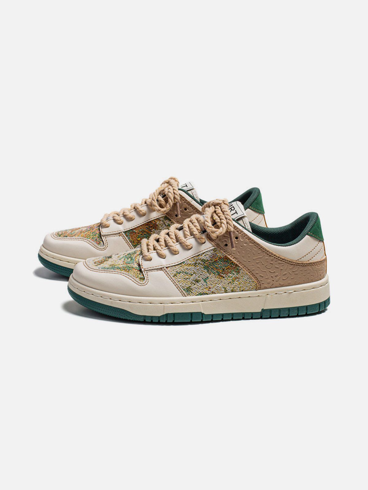 Kicksteria - Oil Painting Forest Print Skate Shoes-kicksteria.com