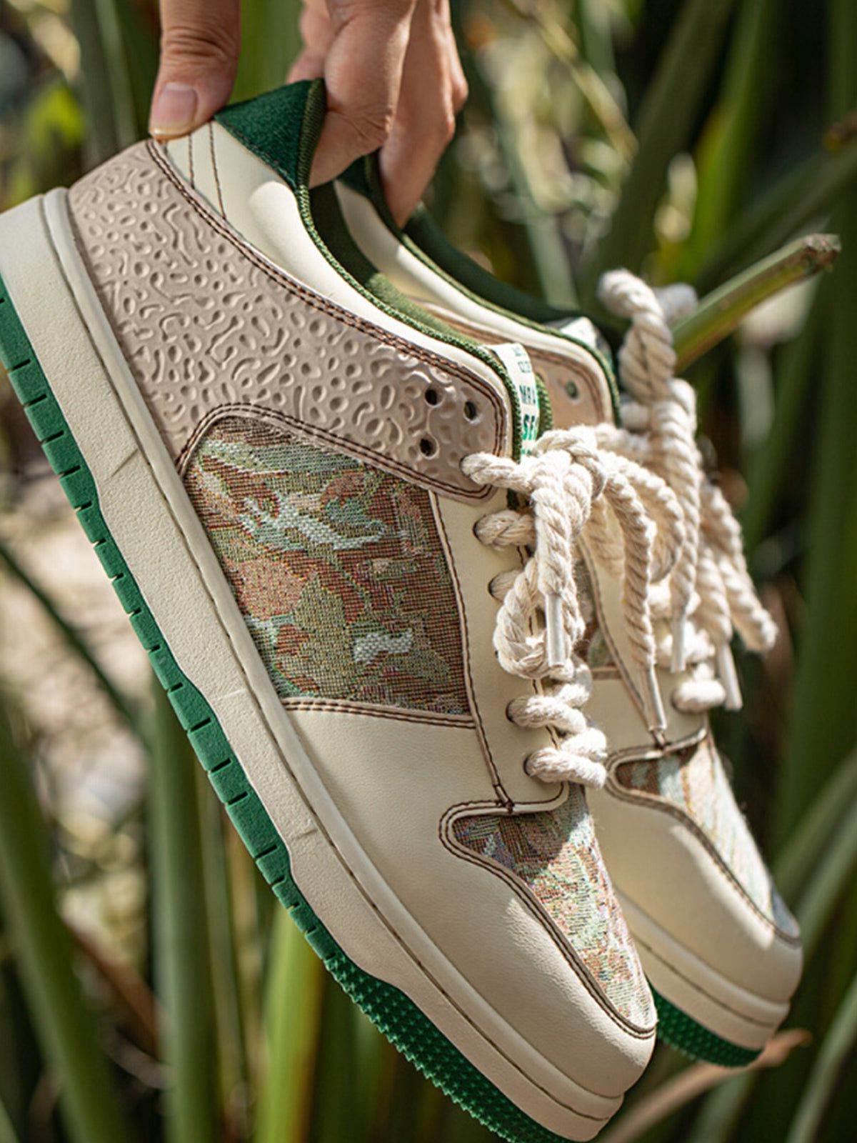 Kicksteria - Oil Painting Forest Print Skate Shoes-kicksteria.com