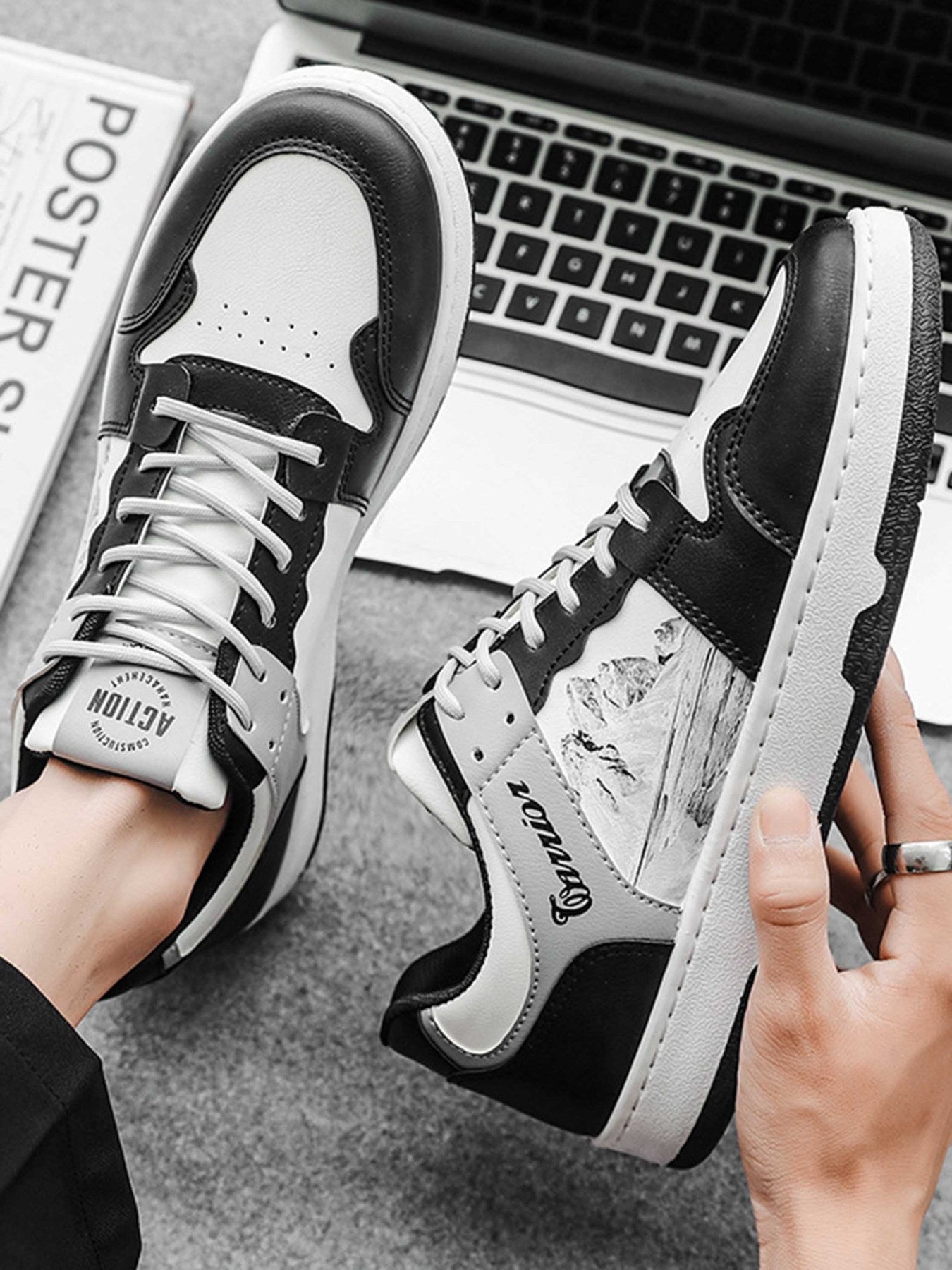 Kicksteria - Versatile Casual Ink Painting Board Shoes-kicksteria.com