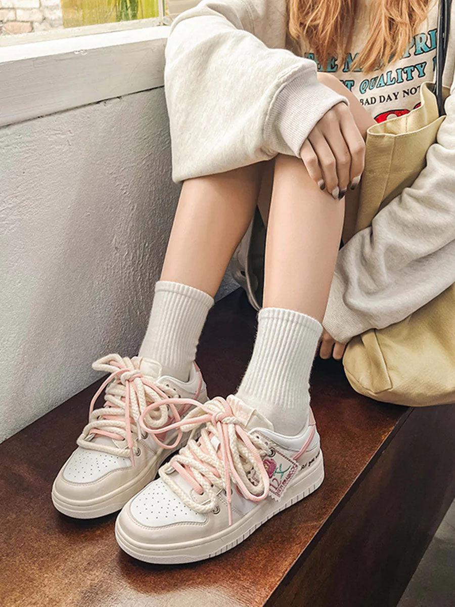 Kicksteria - Versatile Rose Stamp Print Board Casual Shoes-kicksteria.com