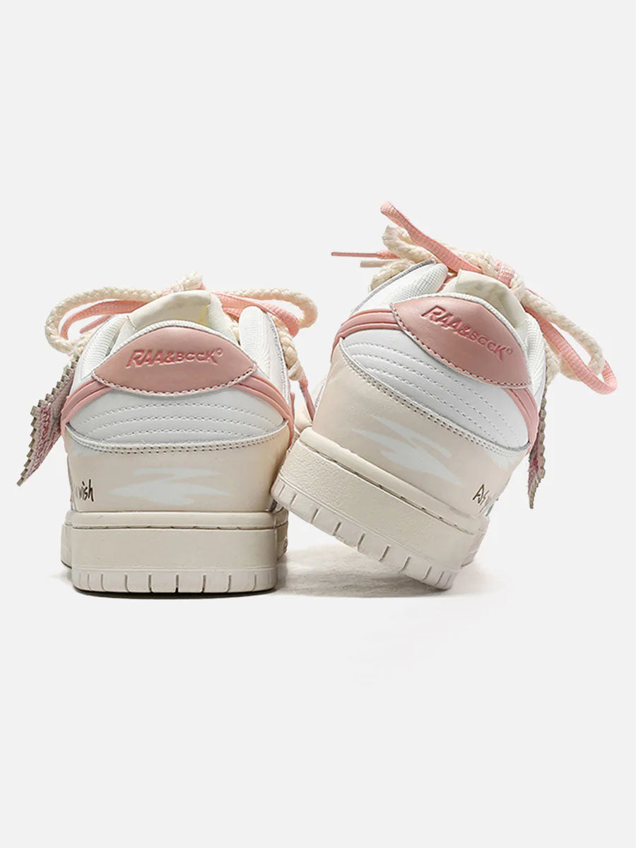 Kicksteria - Versatile Rose Stamp Print Board Casual Shoes-kicksteria.com