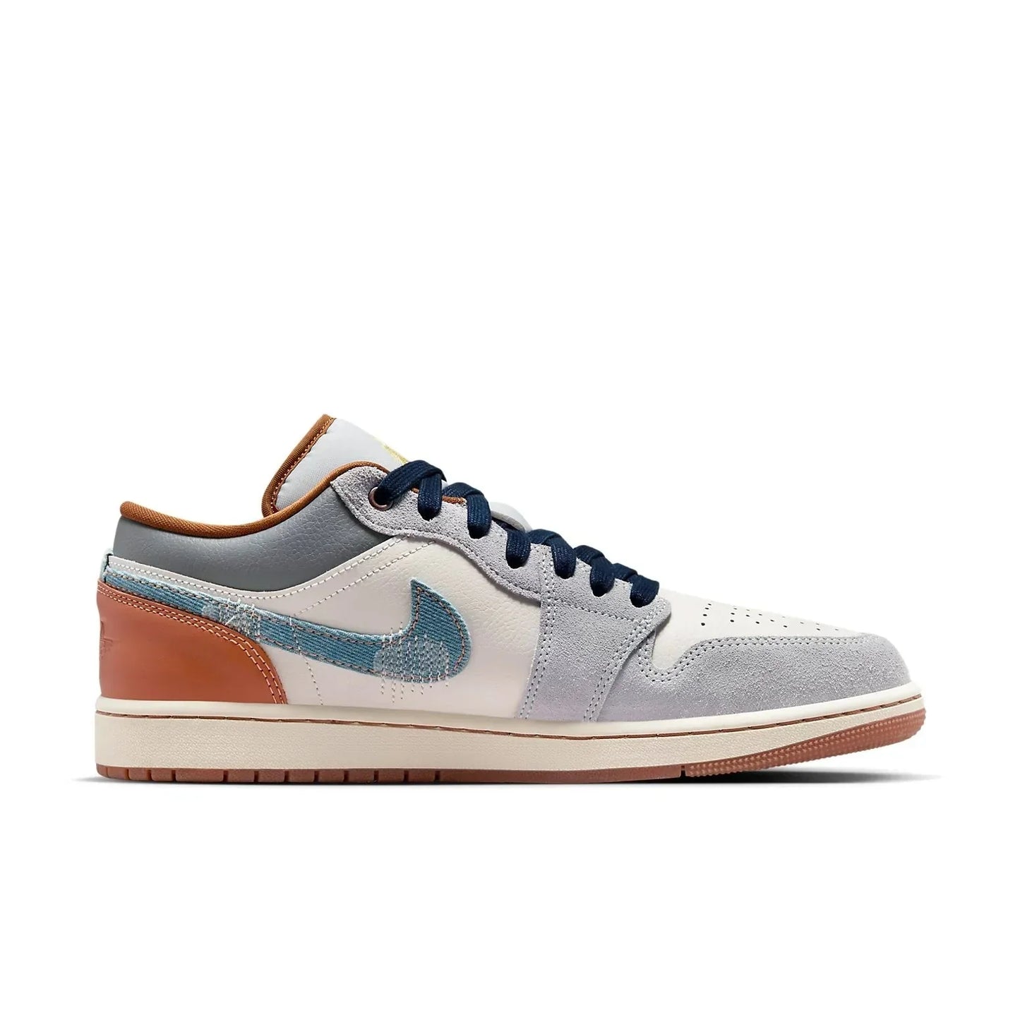 Air Jordan 1 Low SE Phantom Repaired Denim Swoosh