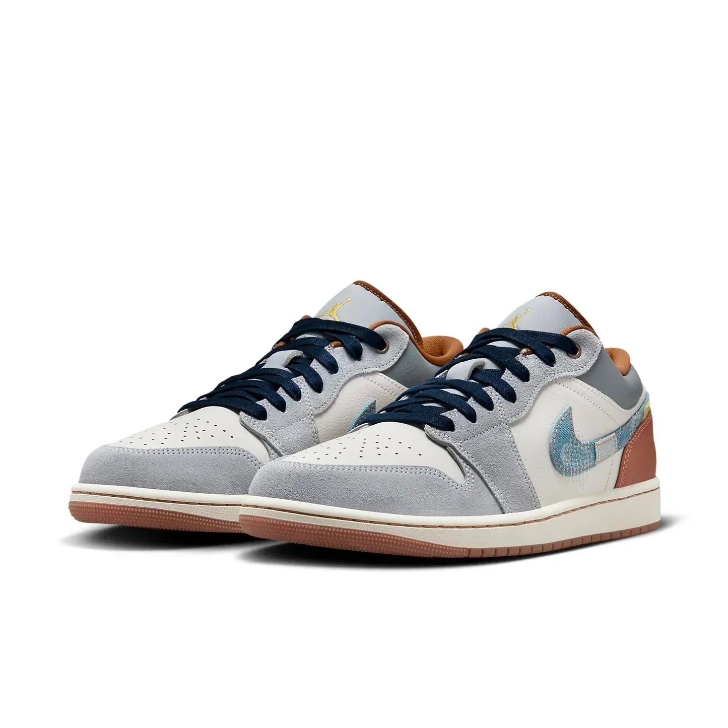 Air Jordan 1 Low SE Phantom Repaired Denim Swoosh