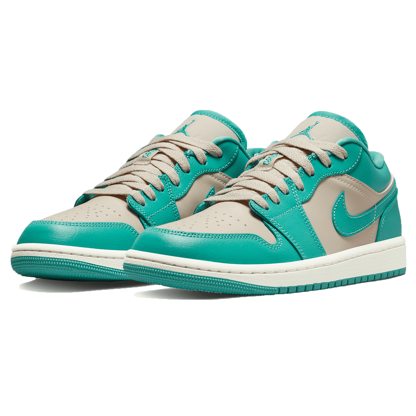 Air Jordan 1 Low Wmns 'Tropical Teal Sandy Beige'