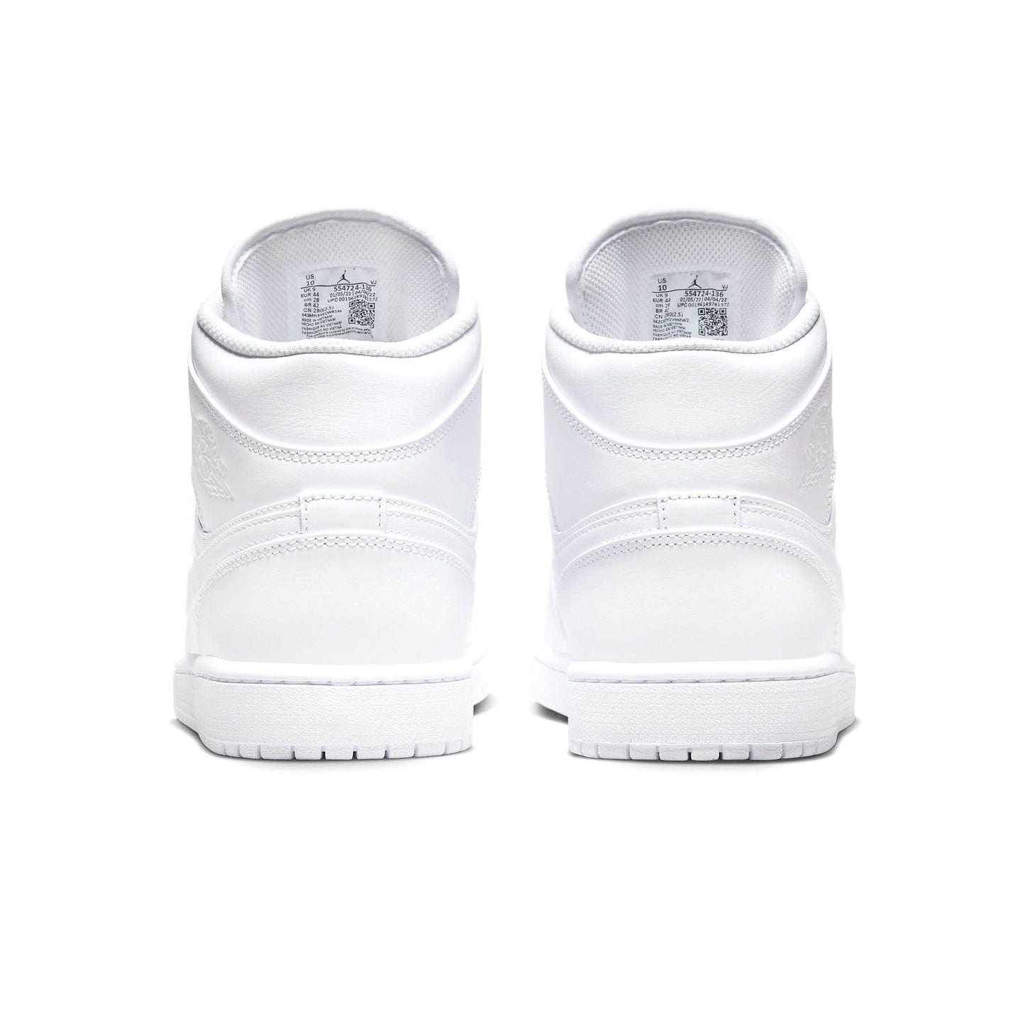 Air Jordan 1 Mid 'Triple White' 2022