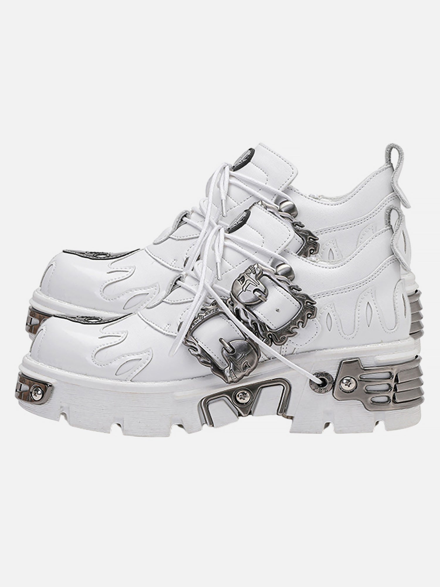 Kicksteria - Dark Metal Heavy-soled Small Leather Shoes-kicksteria.com