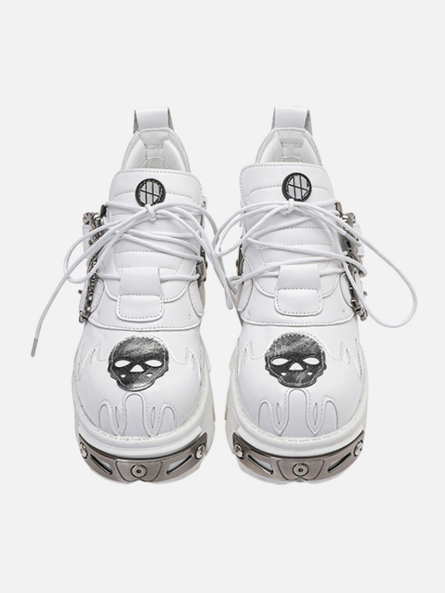Kicksteria - Dark Metal Heavy-soled Small Leather Shoes-kicksteria.com