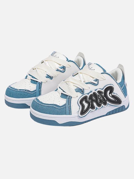 Kicksteria - Hip-hop Niche Color Block Letter Shoes-kicksteria.com