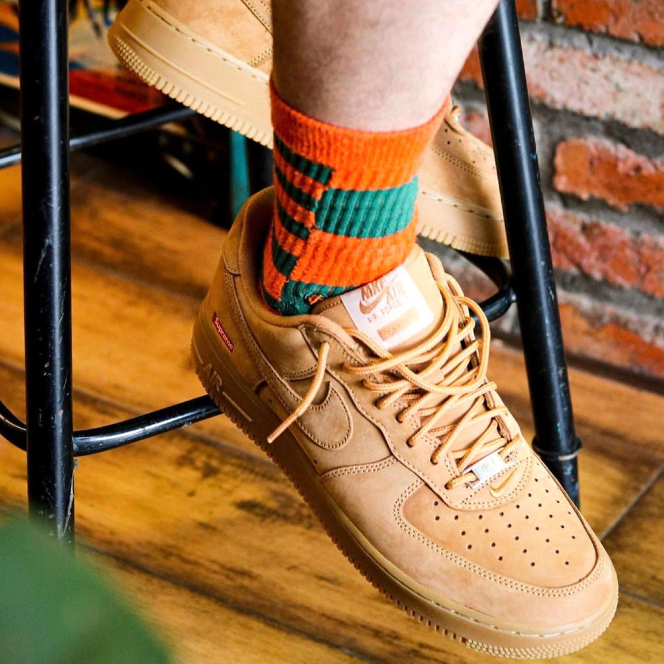 Supreme x Nike Air Force 1 Low SP 'Flax'