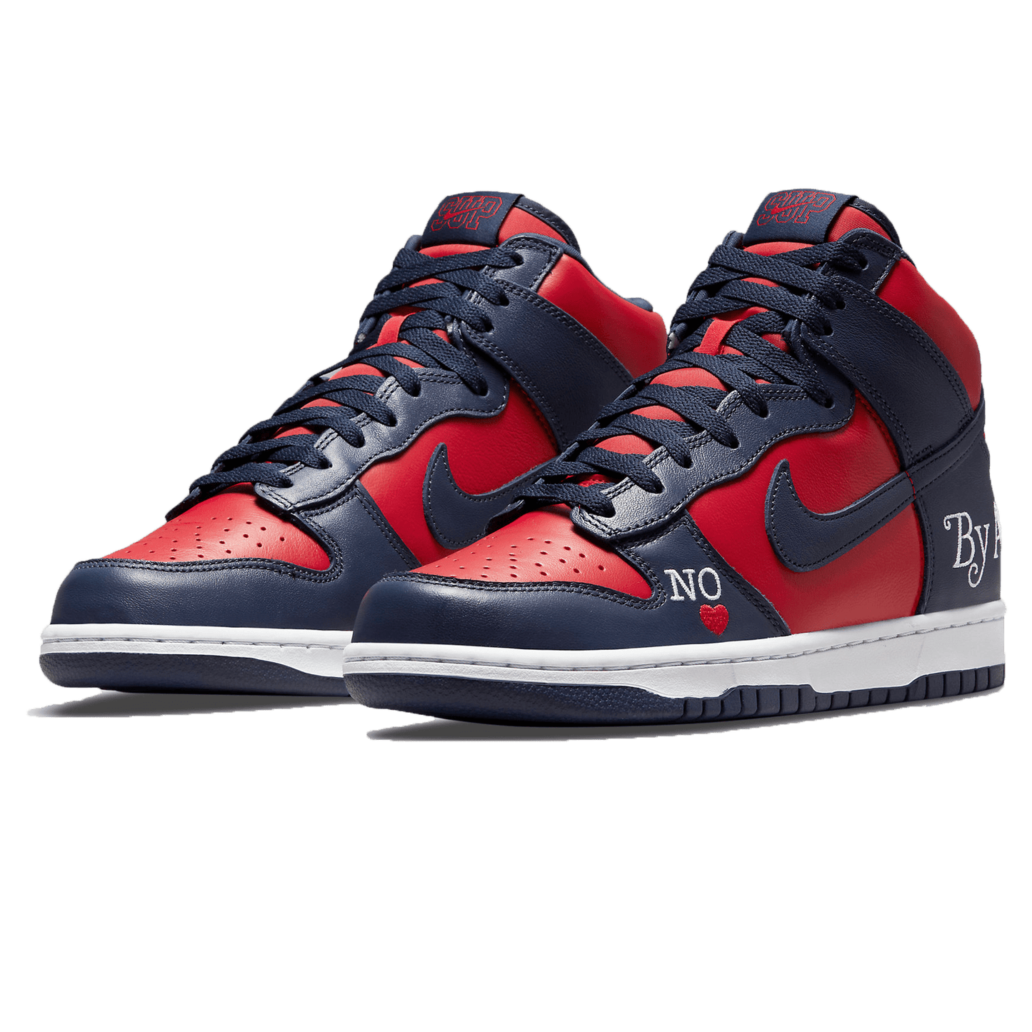 Supreme x Nike Dunk High SB 'By Any Means - Red Navy'